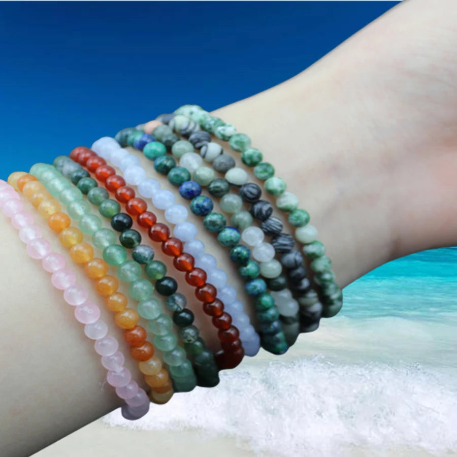 Multi Stones Natural Crystal Chakra Bracelet - Healing Stone Jewelry - MysticGems