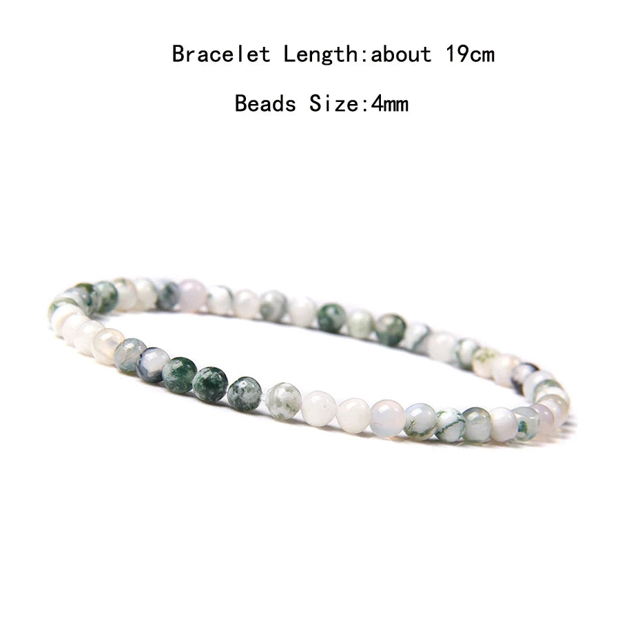 Natural Crystal Chakra Bracelet - Healing Stone Jewelry - MysticGems