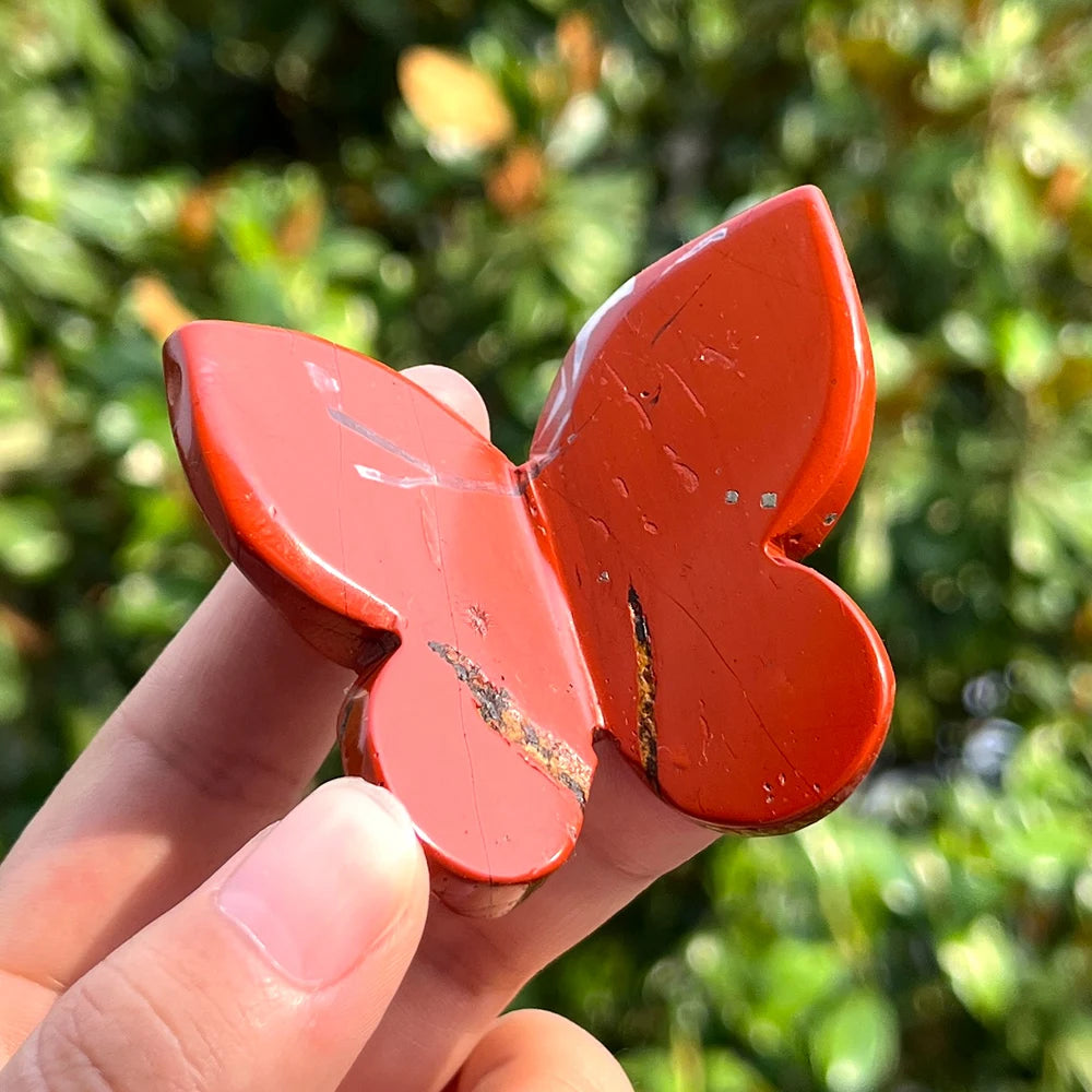Natural Crystal Butterfly Sculpture | Handcarved Gemstone | Unique Gift for Crystal Lovers
