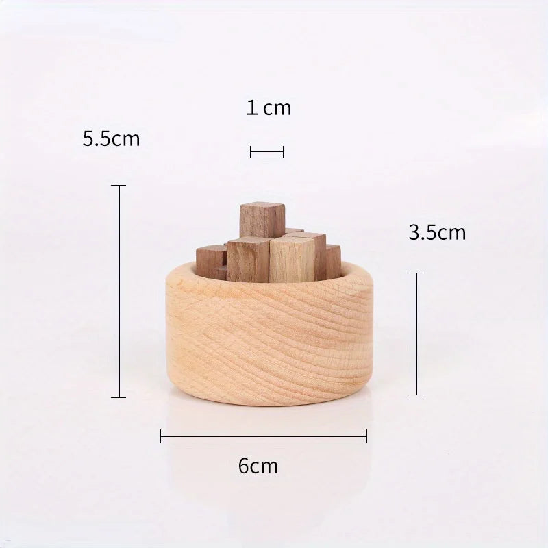 Natural wood aromatherapy diffuser beech wood dimensions - compact size 6cm - MysticGems