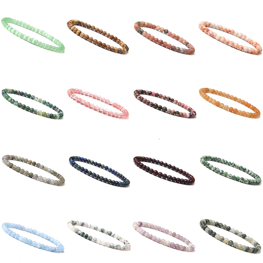Multi Stones Natural Crystal Chakra Bracelet - Healing Stone Jewelry - MysticGems