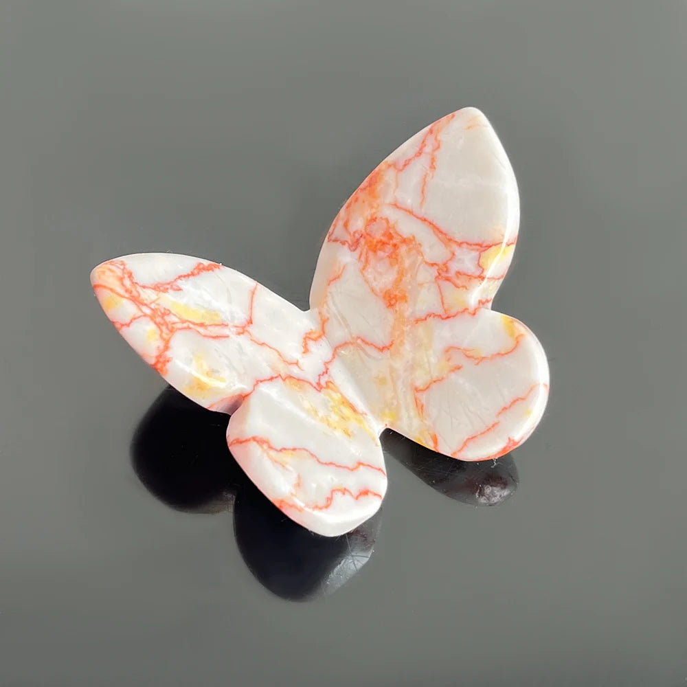 Natural Crystal Butterfly Sculpture | Handcarved Gemstone | Unique Gift for Crystal Lovers