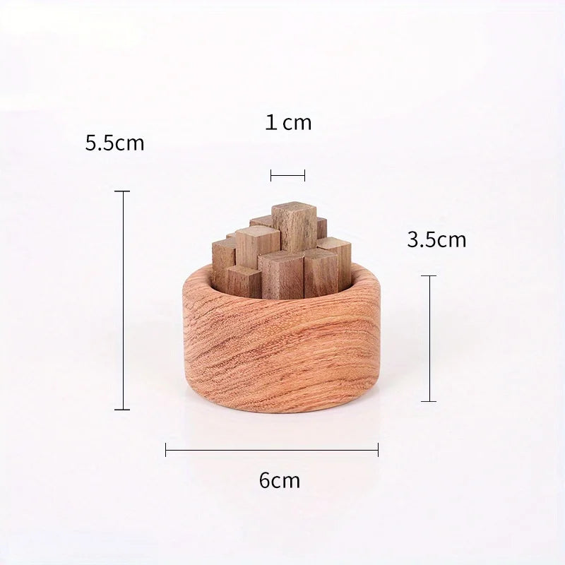 Natural wood aromatherapy diffuser dimensions 6x5.5cm - reed stick diffuser - MysticGems