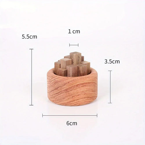Natural wood aromatherapy diffuser dimensions 6x5.5cm - reed stick diffuser - MysticGems