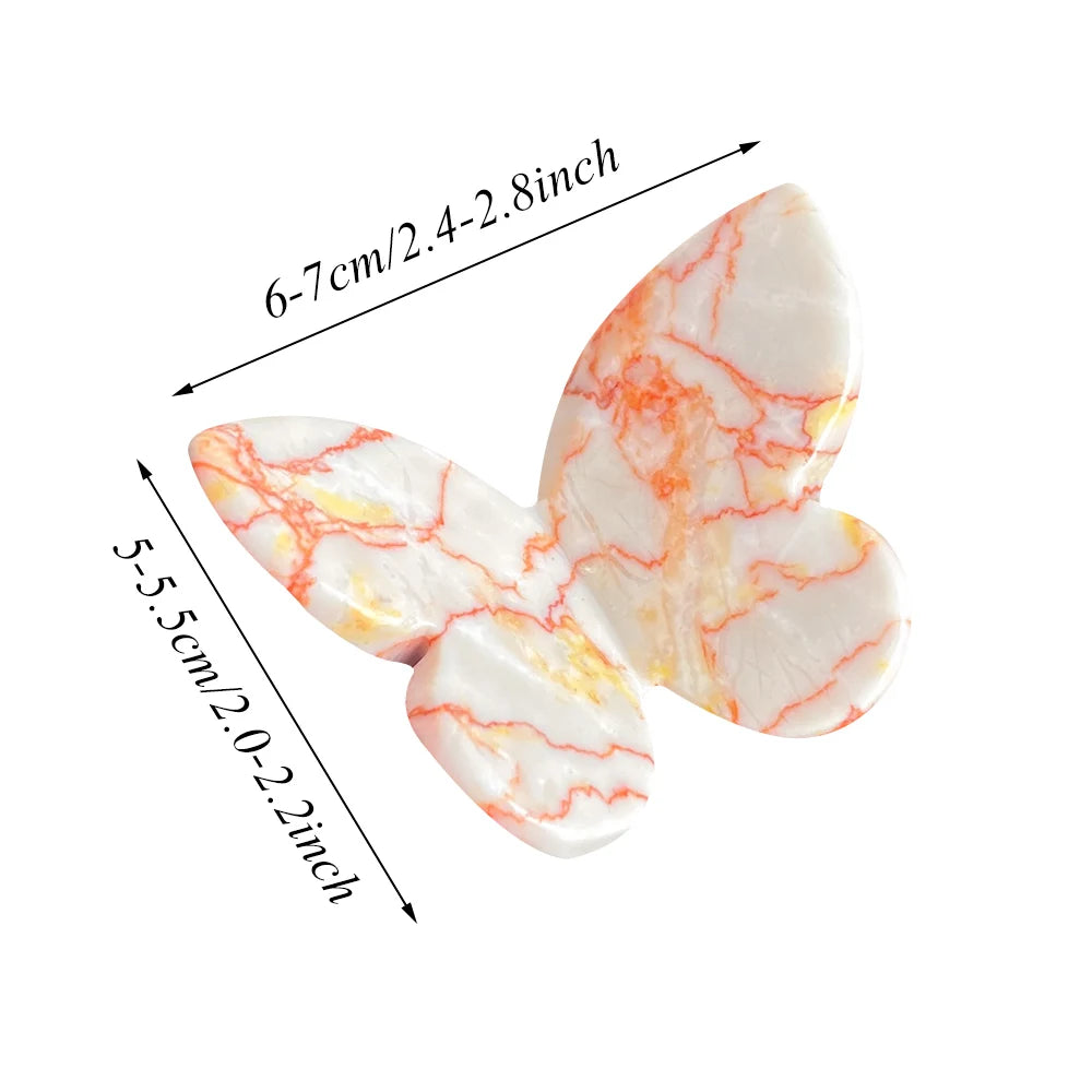 Natural Crystal Butterfly Sculpture | Handcarved Gemstone | Unique Gift for Crystal Lovers