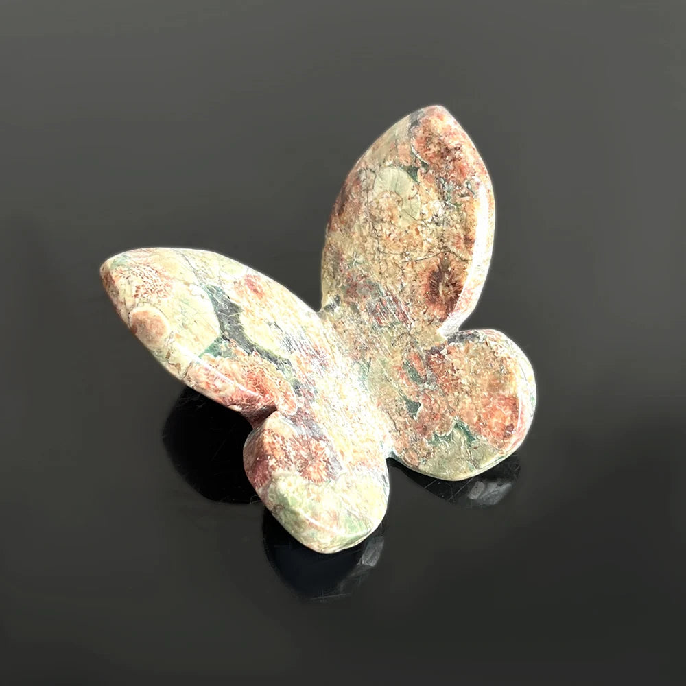 Natural Crystal Butterfly Sculpture | Handcarved Gemstone | Unique Gift for Crystal Lovers